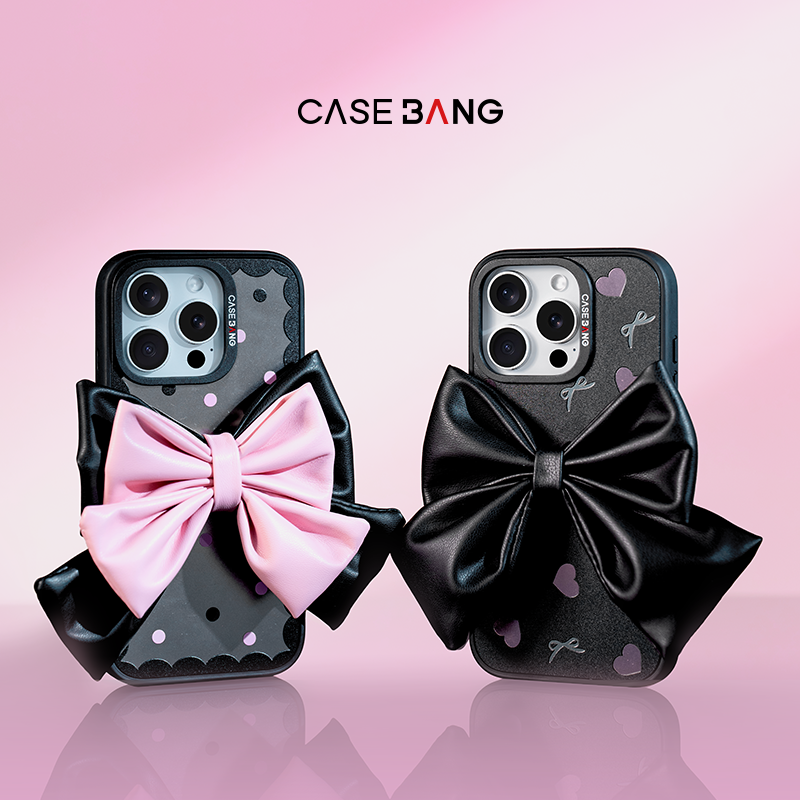CASEBANG x Pink Bow - Peach Heart Bow Cover