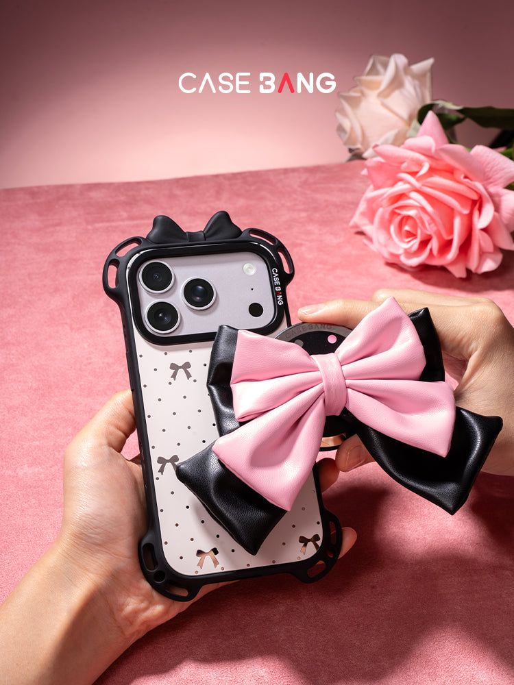 CASEBANG Magsafe 3D Stand Cover - Pink Bow