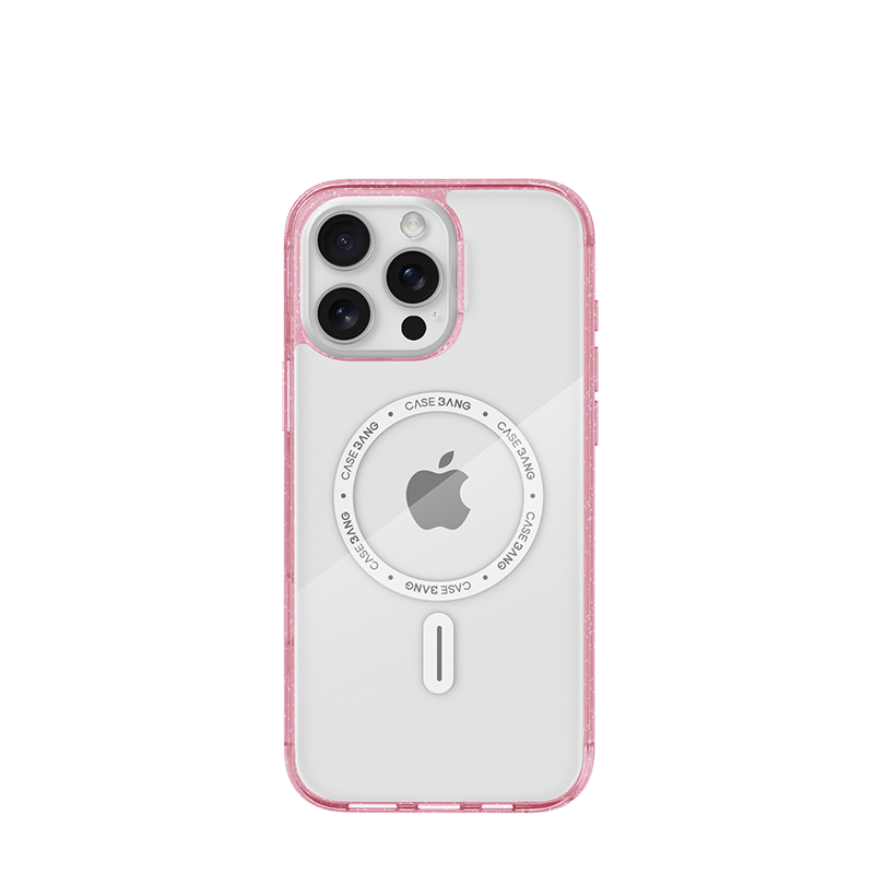 ImagiSnap Base Case - Transparent Glitter Pink